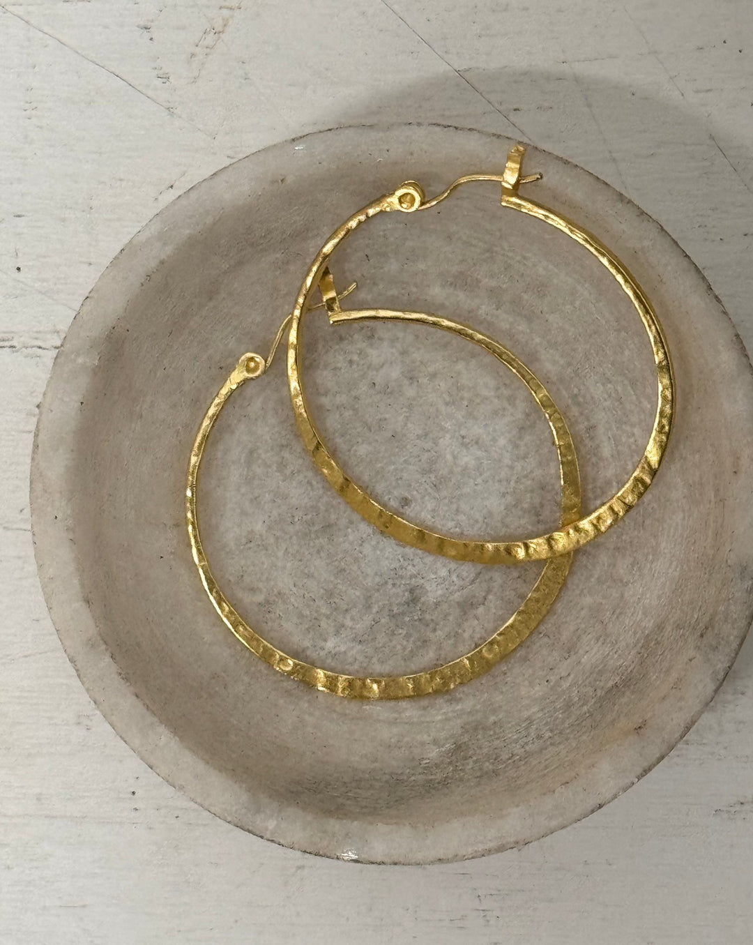 Bella Gold-plated brass hoops earrings