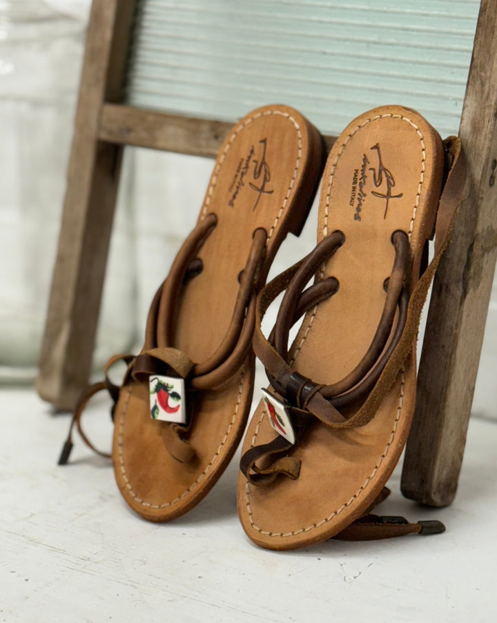 Imperfect - Cornetto Sandals - 38 Brown