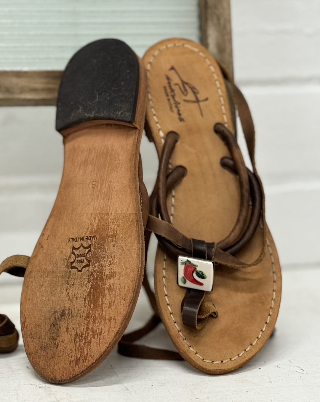 Imperfect - Cornetto Sandals - 38 Brown