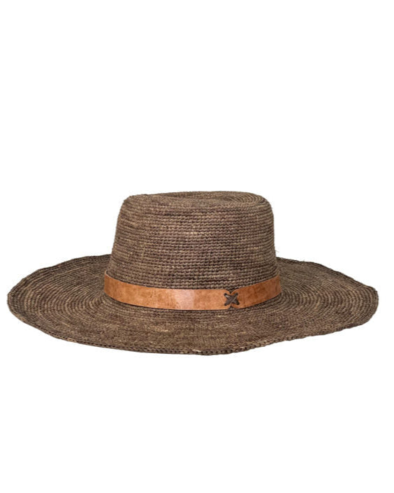 Gaston Raffia hat - Taupe / Light Brown