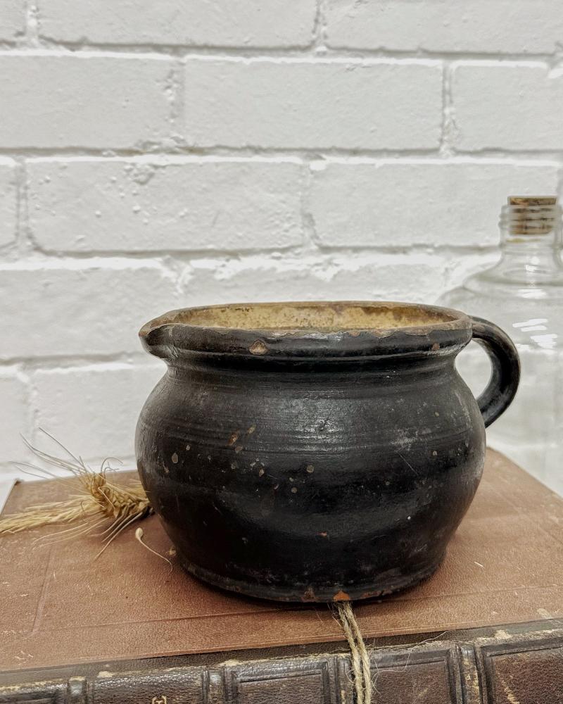 Antique French Black Jug - La Casa by Importante