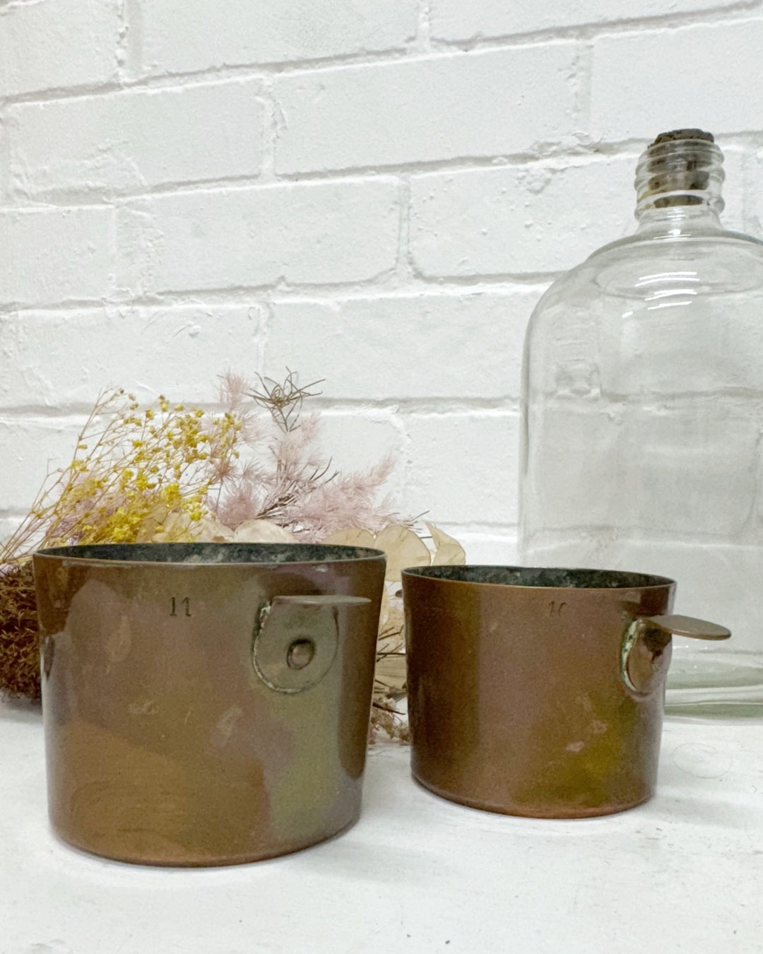 Antique French copper pots - Set of 2 - La Casa by Importante