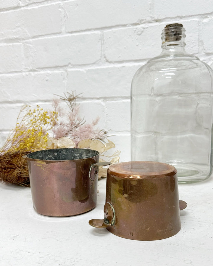 Antique French copper pots - Set of 2 - La Casa by Importante