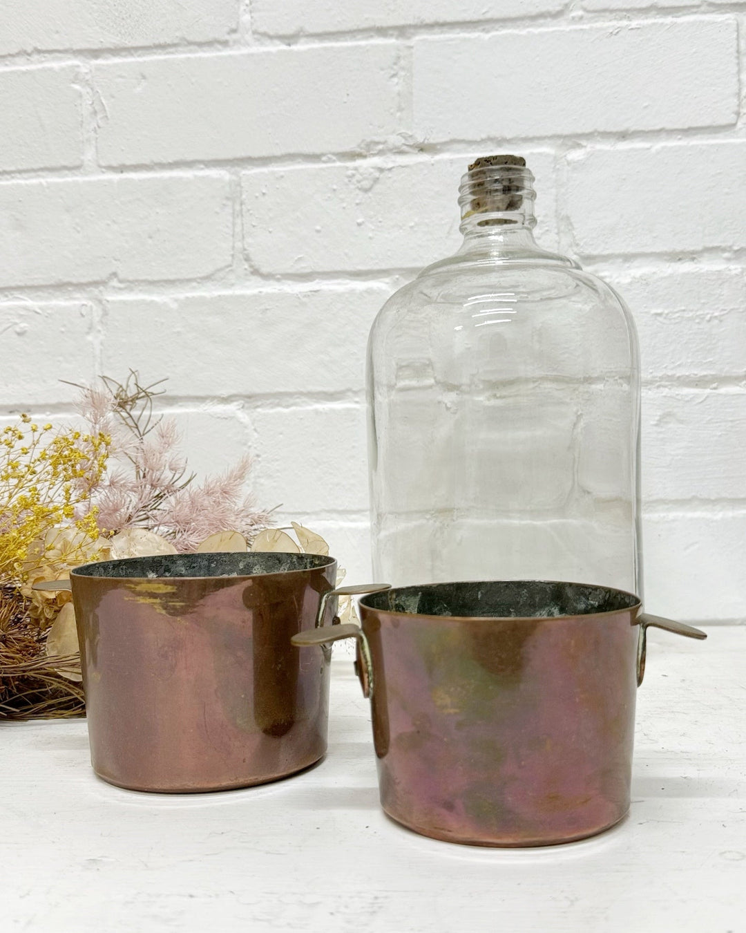 Antique French copper pots - Set of 2 - La Casa by Importante