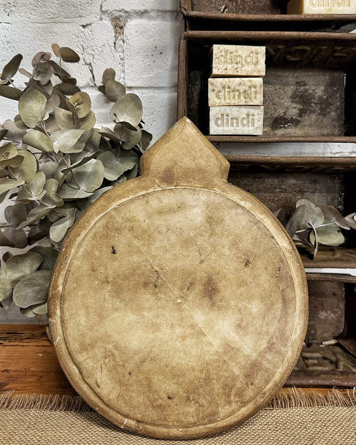 Antique marble chapati plate - La Casa by Importante