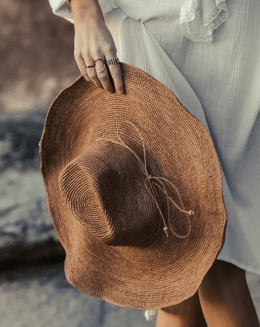 Aziz Raffia hat - Light Brown - La Casa by Importante