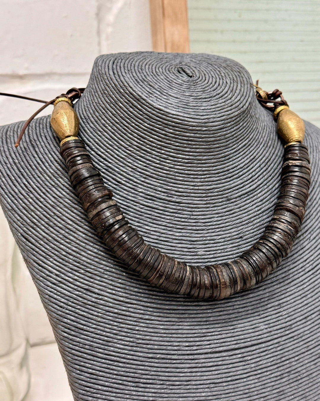 Coconut shell neckpiece by US designer Debe Dohrer - La Casa by Importante