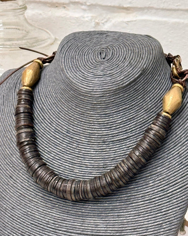 Coconut shell neckpiece by US designer Debe Dohrer - La Casa by Importante