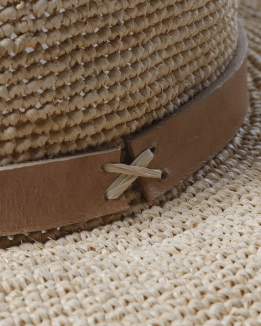 Gaston Raffia hat - Light Grey - La Casa by Importante