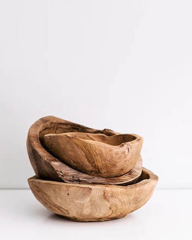 Hand carved tree root bowls - La Casa by Importante