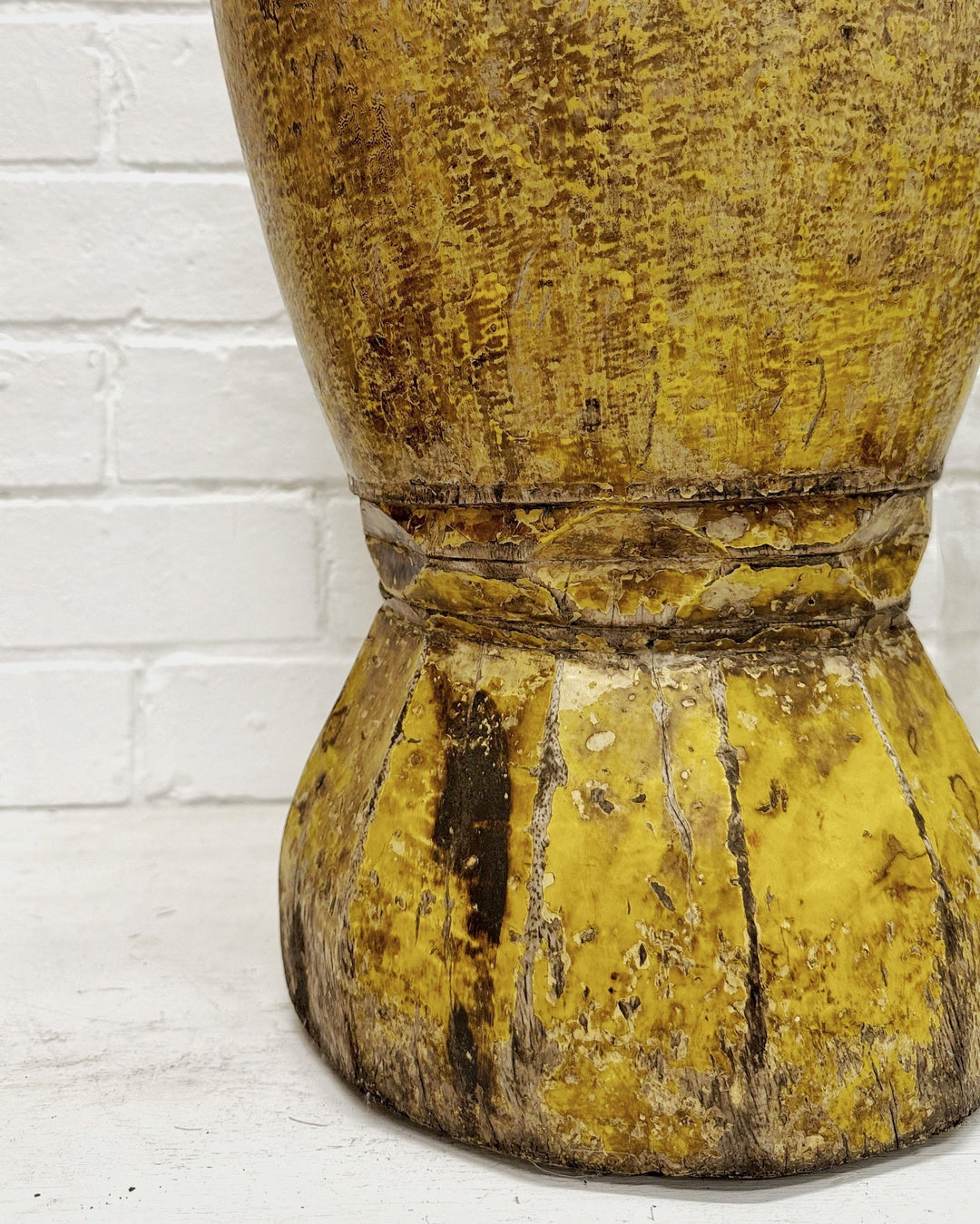 Large carved timber vase - La Casa by Importante