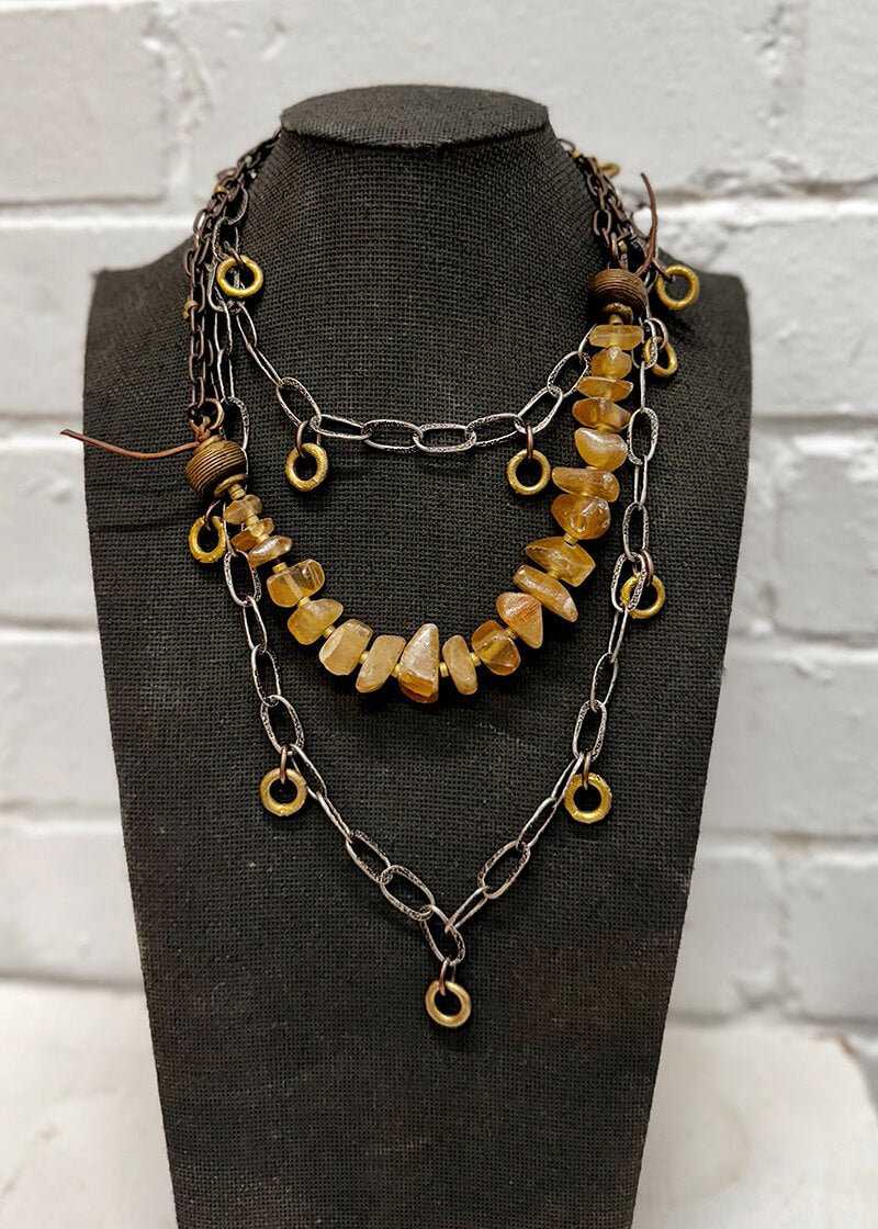 Organic Amber Necklace - La Casa by Importante