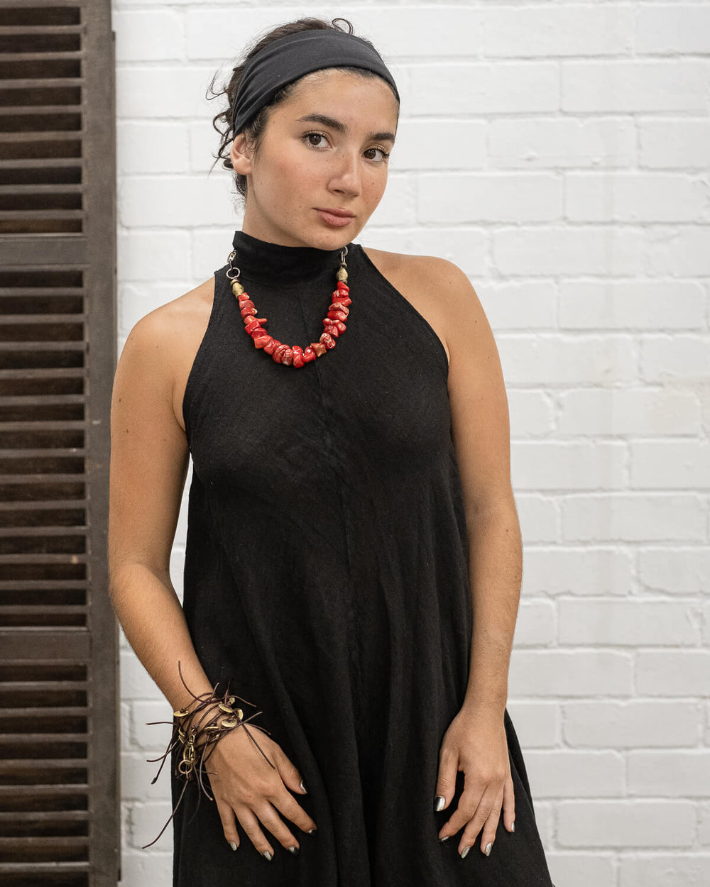 Red bamboo coral Necklace - La Casa by Importante