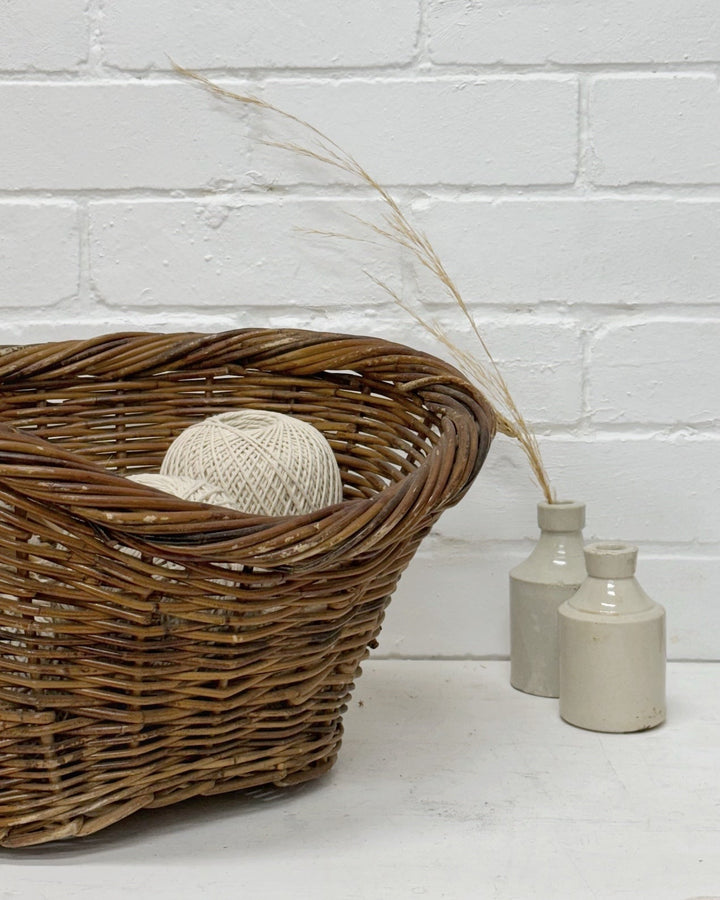 Vintage shaped cane baskets - La Casa by Importante