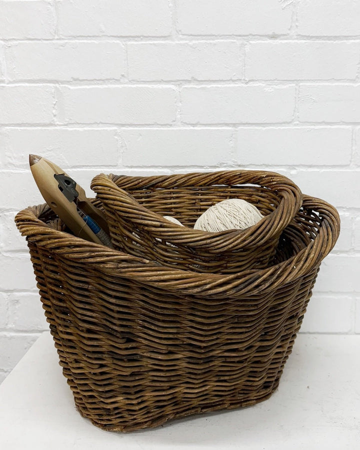 Vintage shaped cane baskets - La Casa by Importante